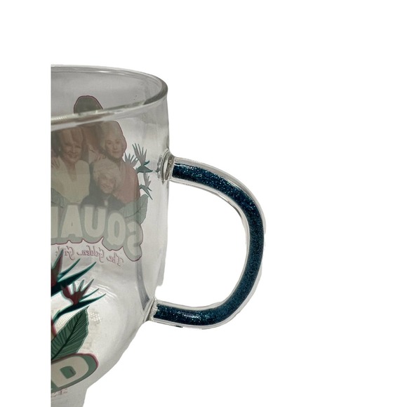 Golden Girls Squad Coffee Mug Clear with Glitter Filled Handle - Picture 3 of 4